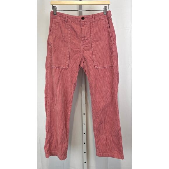 ALEX MILL Neil Cotton Corduroy Utility Crop Pants Cotton Dusty Rose Pink Size 6 - Picture 10 of 10